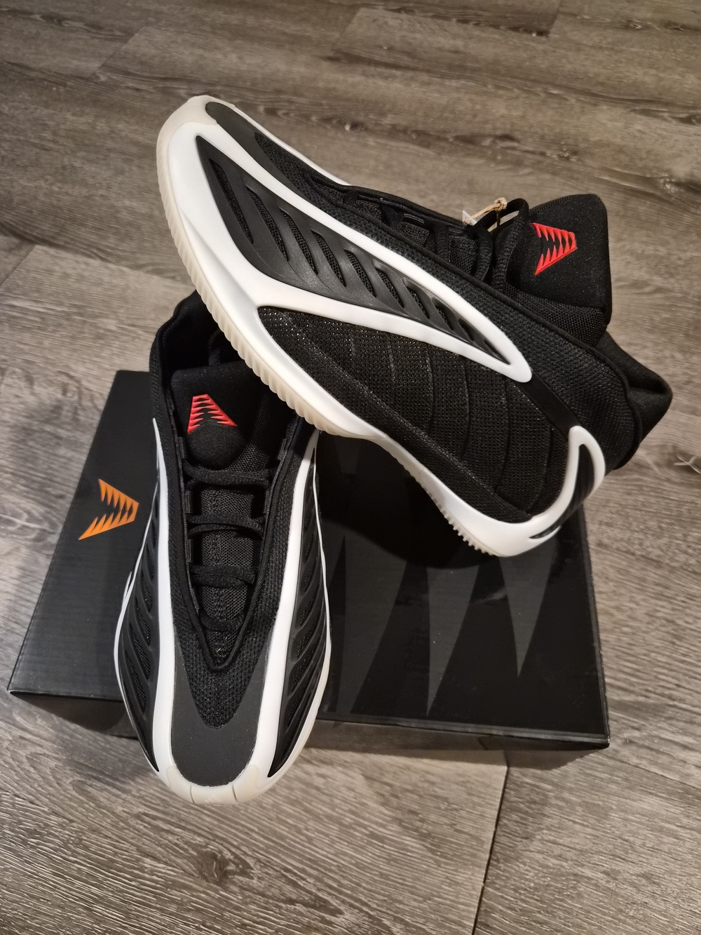 adidas Anthony Edwards 2 AE2 Black Red Size 6Y JR9377 New with Box